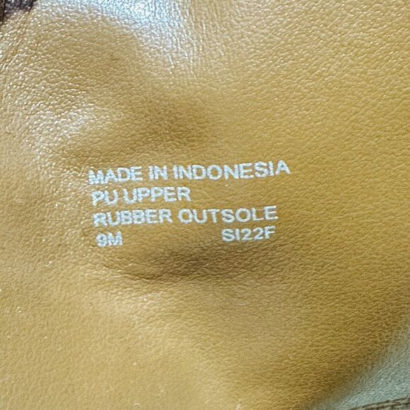 Michael Kors Tatum US 9 Combat Boots Brown Faux Leather Ankle Zip NIB $225 - Picture 8 of 11